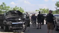 Boston police stop erratic driver accused of injuring officer, hitting several parked cars